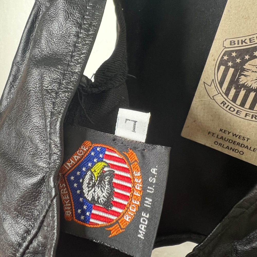 NWT Bikers Image | The Front Bra Leather Size Large Americana - Picture 7 of 11